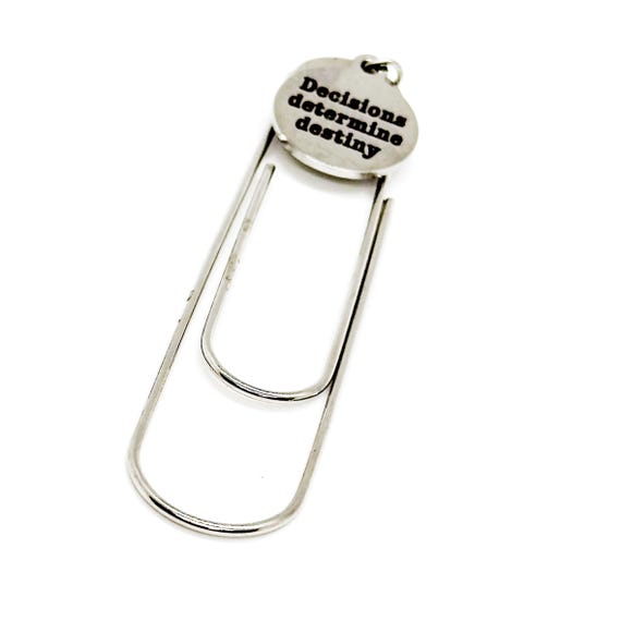 Decisions Determine Destiny Charm Bookmark, Encouragement Gift, Encouraging Her, Motivational, Motivating Him, Son Gift, Daughter, Friend