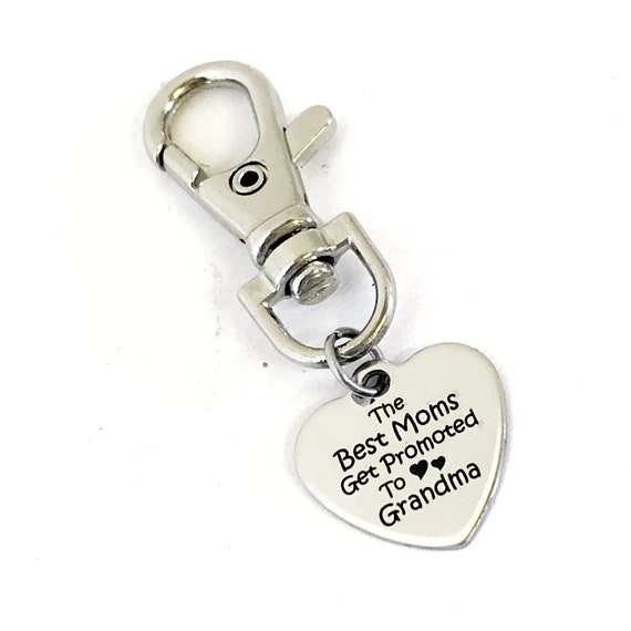 Grandma Gift, Purse Charm, The Best Moms Get Promoted To Grandma Charm, Grandma Charm,, Planner Charm, Pregnancy Announce, Baby Shower Gift