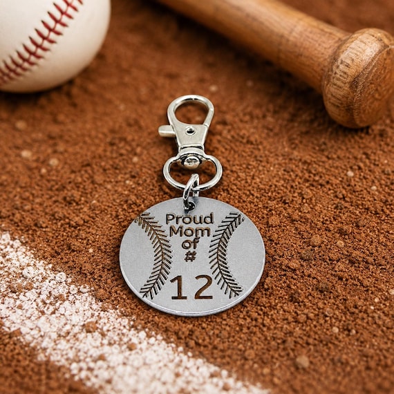 Personalized Baseball Mom Clip On Charm