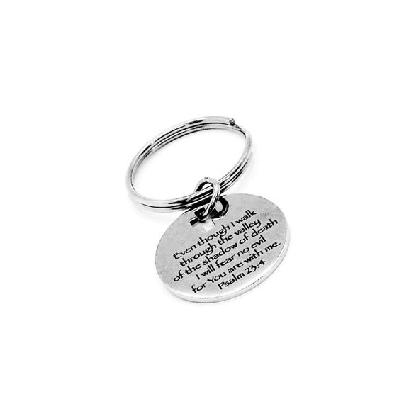 23rd Psalm God Is With Me Charm Keychain, Psalm 23 4, Friendship Group, Sharpen One Another, Faith, Religious, Christian, Bible Study