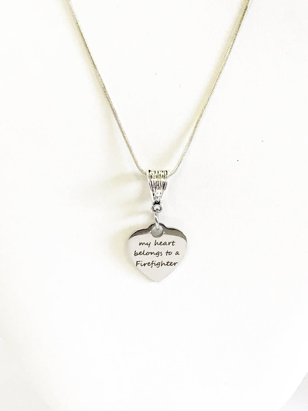 My Heart Belongs to a Fireman Necklace