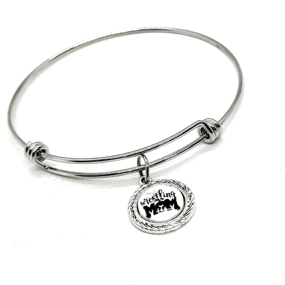 Wrestling Mom Charm Bracelet, Wrestling Mom Jewelry Gift, Mothers Day Gift, Gift For Her, Wife Gift, Team Mom, Coach’s Wife, Jewelry Gifts