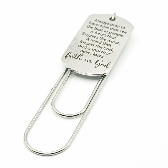 Always Pray Faith In God Bookmark Charm
