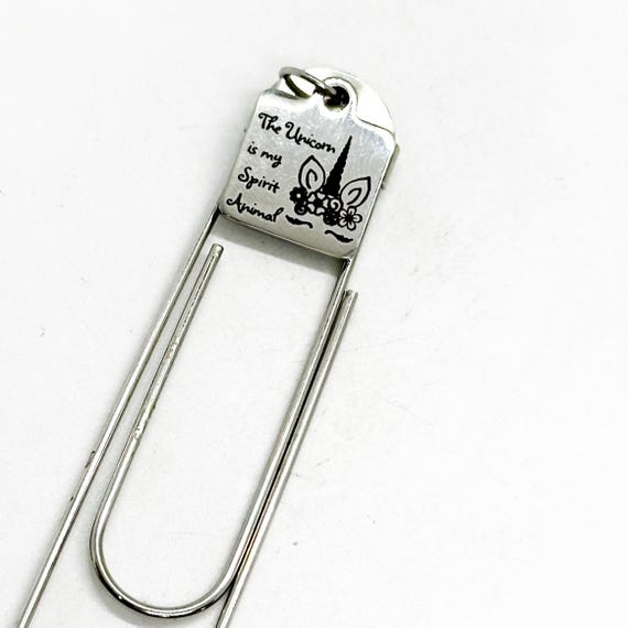 The Unicorn Is My Spirit Animal Charm Bookmark, Be Unique, Be Yourself, You Are Special, I Am Special, Daughter, Wife, Friend Gift For Her