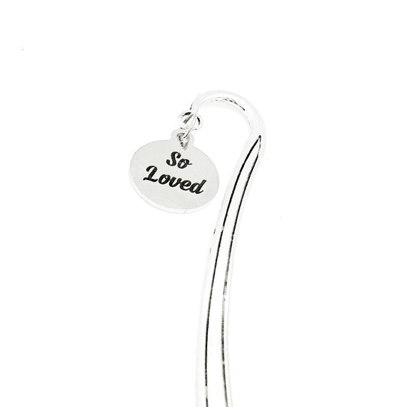 So Loved Charm Bookmark, Love Gift, Husband, Wife, Son, Daughter, Gift For Her, Gift For Him, Student Gift, Going To College