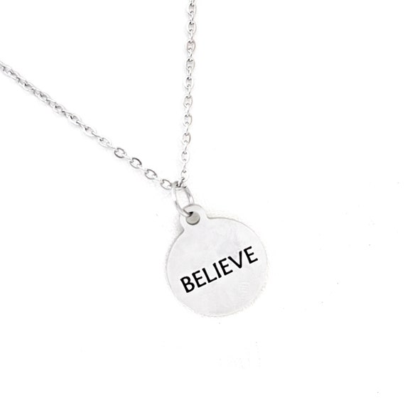 Faith Jewelry, Believe Necklace, Gift For Me, Motivating Gifts, Encouraging Gifts, Gift For Her, Mom Gift, Entrepreneur Gifts, Woman Gift