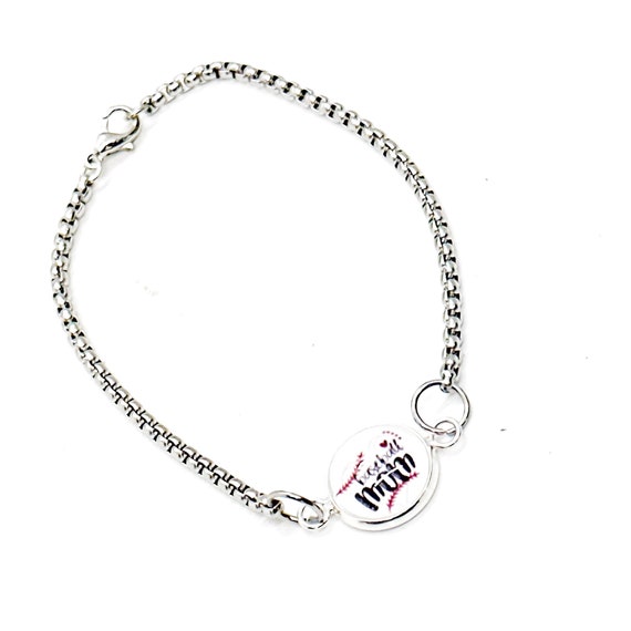 Baseball Mom Bracelet, Gift For Her, Sport Mom, Wife Gift, Mama Gift, Baseball Lover, Coachs Wife, Team Mom, Baseball Son