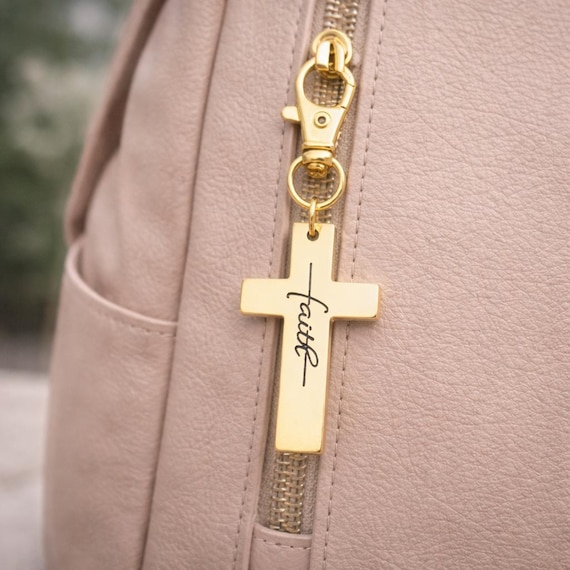 Faith Gold-Plated Cross Clip On Charm