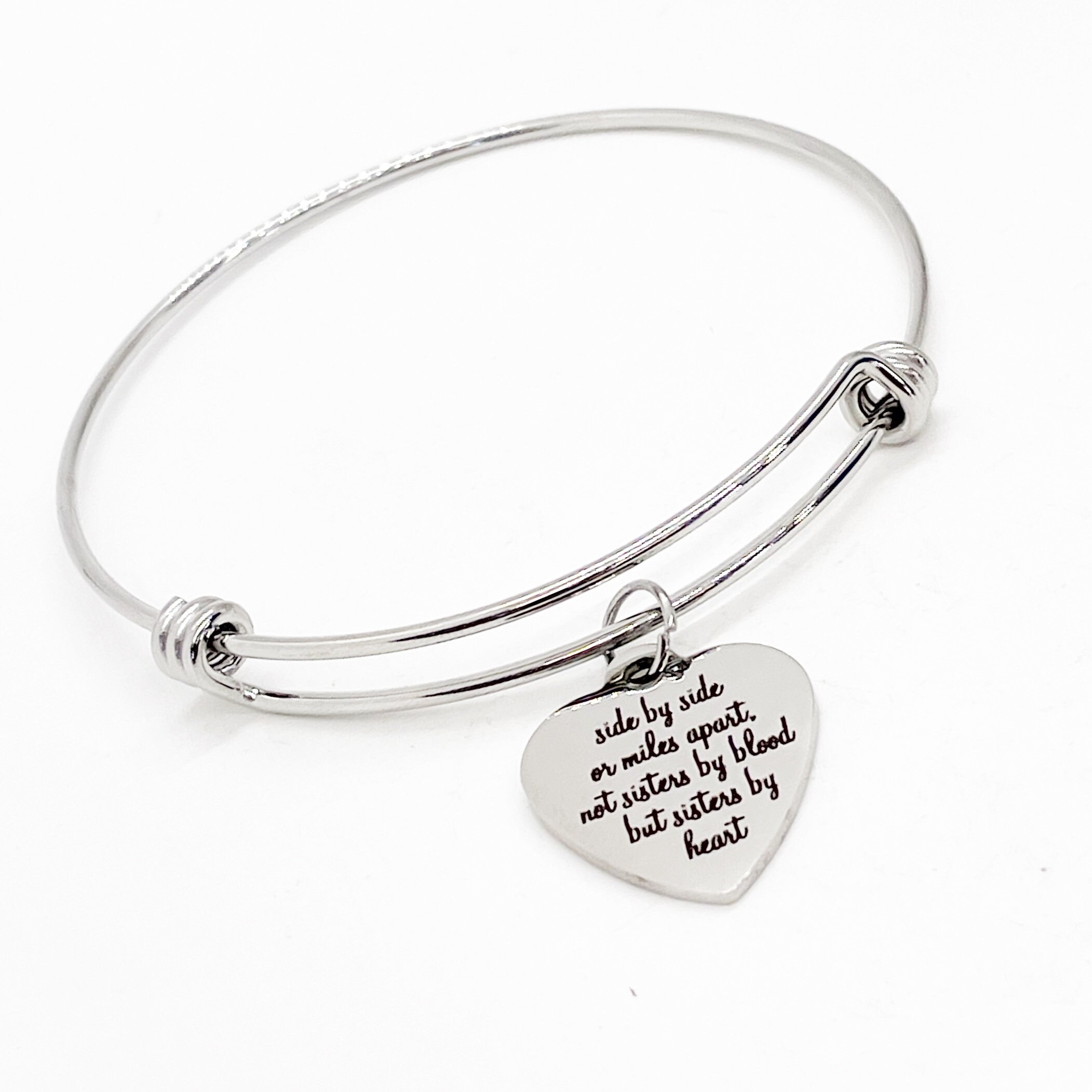 Not sisters by blood but sisters by heart best sale bracelet