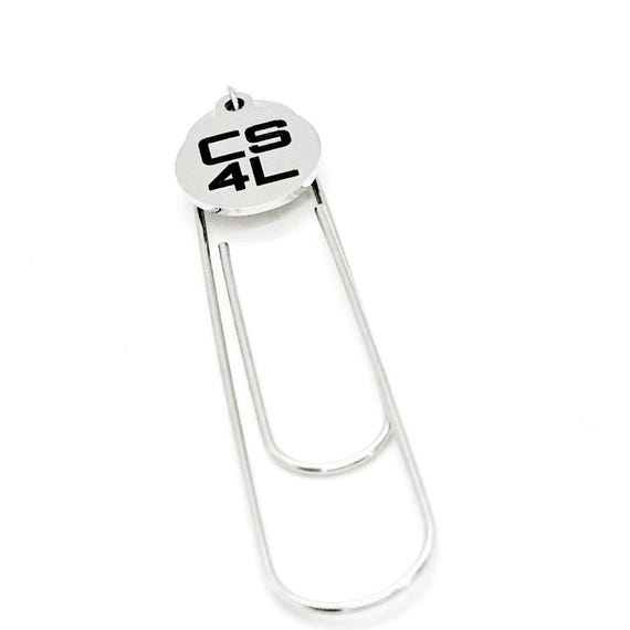 Computer Science For Life CS4L Charm PaperClip Bookmark, Computer Science Major, Programmer, Developer, New IT Job, College Student Gift