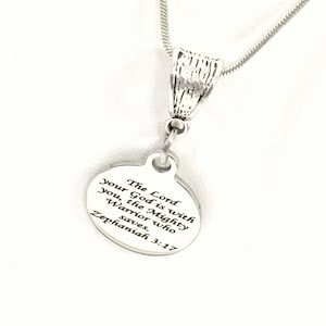 Scripture Jewelry, Faith Gifts, The Lord Is With You Necklace, Scripture Gifts, Christian Jewelry, Scripture Necklace, Zeph Jewelry Gifts