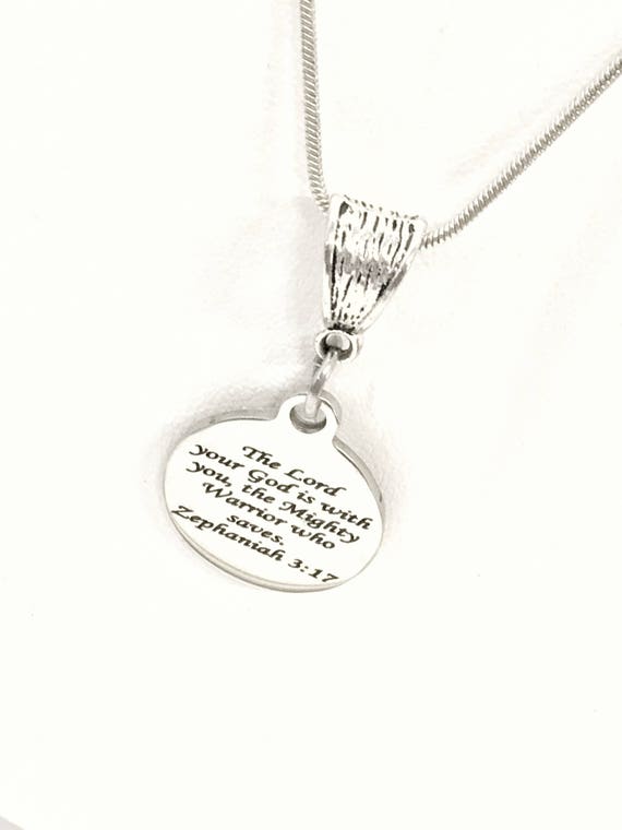 Scripture Jewelry, Faith Gifts, The Lord Is With You Necklace, Scripture Gifts, Christian Jewelry, Scripture Necklace, Zeph Jewelry Gifts