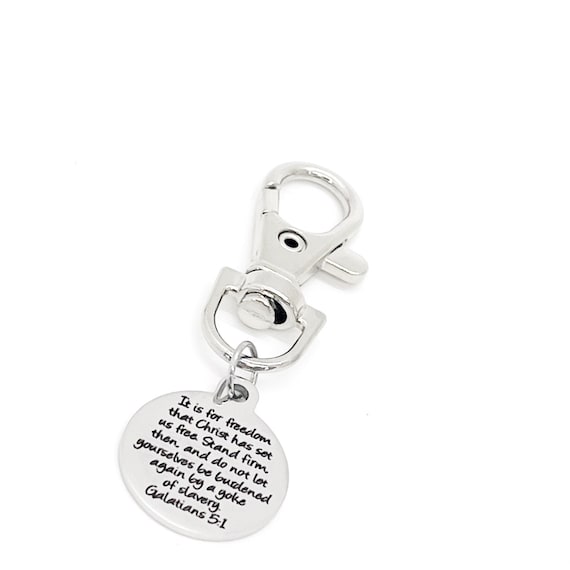 Scripture Gift, Christ Has Set Us Free Clip On Charm, Galatians 5 1, Freedom In Christ, Bible Verse Gifts, Scripture Quotes, Baptism Gift