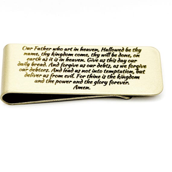 The Lord's Prayer Money Clip Scripture Gift