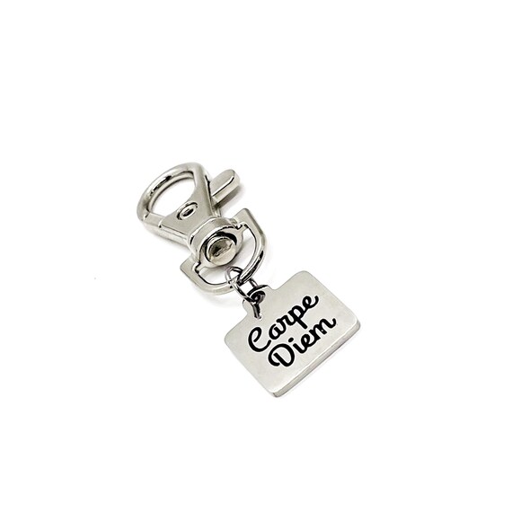 Encouragement Charm, Carpe Diem Clip On Charm, Seize The Day Clip On Charm, Encouraging Her, Encouraging Him, Bag Charm, Purse Charm