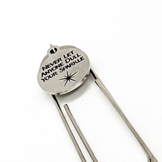 Encouragement Gift, Never Let Anyone Dull Your Sparkle Charm Bookmark, Gift For Her, Daughter Gift, Granddaughter Gift, Friend Gift