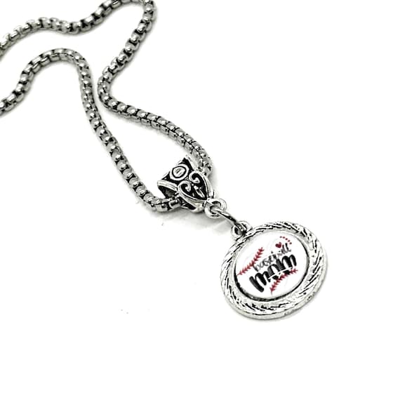 Baseball Mom Cabochon Pendant Necklace, Mom Gift, Wife Gift, Gift For Her, Sports Mom, Baseball Son, Team Moms, Friend Gift, Senior Mom Gift