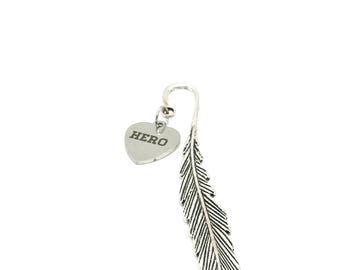 Hero Charm Stem Bookmark, Hook Bookmark, Reader Gift For Her, Daughter Gift, Planner Bookmark, Husband, You Are My Hero, Dad, Mom, Wife Gift