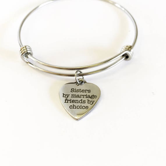 Sisters by Chance Friends by Choice Stacking Expanding Bangle