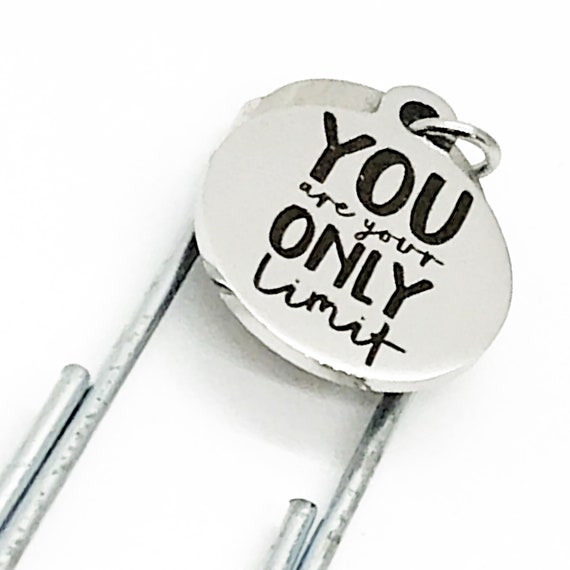 Bookmark Gift, You Are Your Only Limit Bookmark, Encouraging Bookmark, Motivational Gift, Daughter Gift, Student Athlete, Charm Bookmark