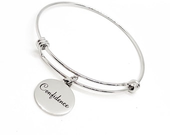 Confidence Gifts, Confidence Charm Bracelet, Affirmation Gifts, Affirmation Jewelry, Your Word Gifts, Daughter Gift, Encouragement Gift