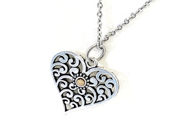 Mustard Seed Heart Necklace, Mustard Seed Jewelry, Mustard Seed Faith, Mustard Seed Necklace, Christian Jewelry, Christian Necklace Gift