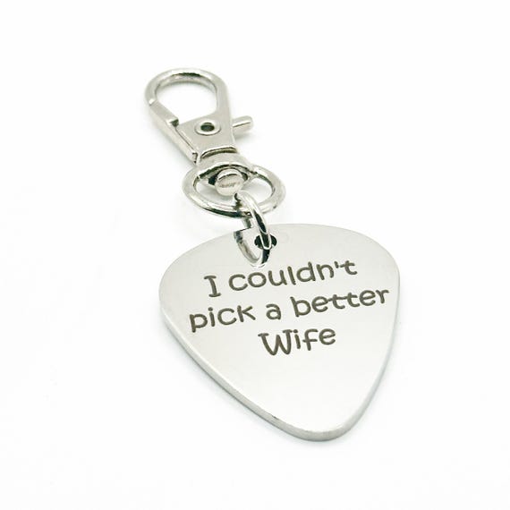 I Couldn't Pick A Better Wife Guitar Pick Charm Clip On Gift For Wife Music Lover Anniversary Valentines Gift