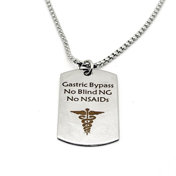 Gastric Bypass Medical Alert Necklace