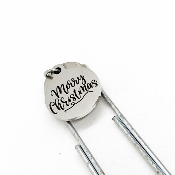 Christmas Gift, Merry Christmas Bookmark,  Bookmark Gift, Christmas Bookmark, Charm Bookmark, Paperclip Bookmark, Sunday School Teacher Gift