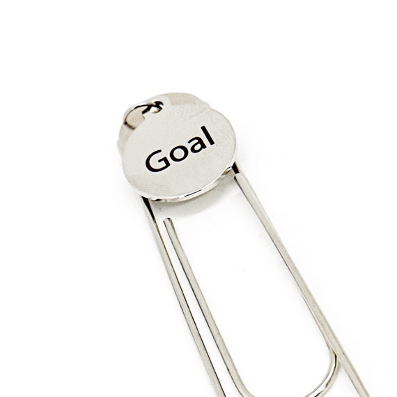 Goal Charm Bookmark, Goal Setter Gift, Goal Setting, Weight Loss Goal, Entrepreneur Gift, Business Goals, Life Goals, Planner Bookmark