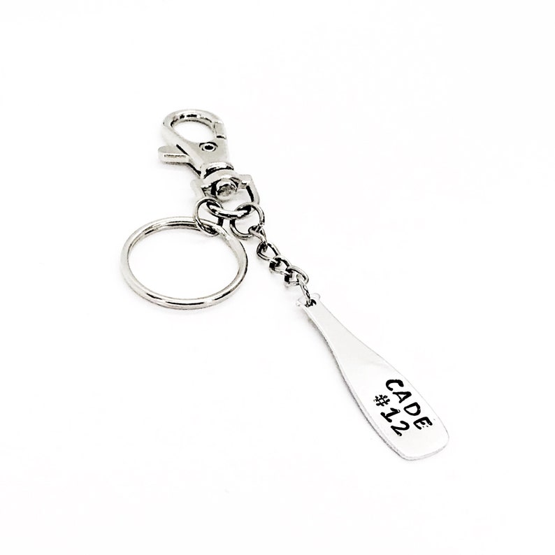 Baseball Player Gift Baseball Mom Gift Personalized Gift Baseball Keychain Customizable Gift Player Name Number Baseball Bat Keychain
