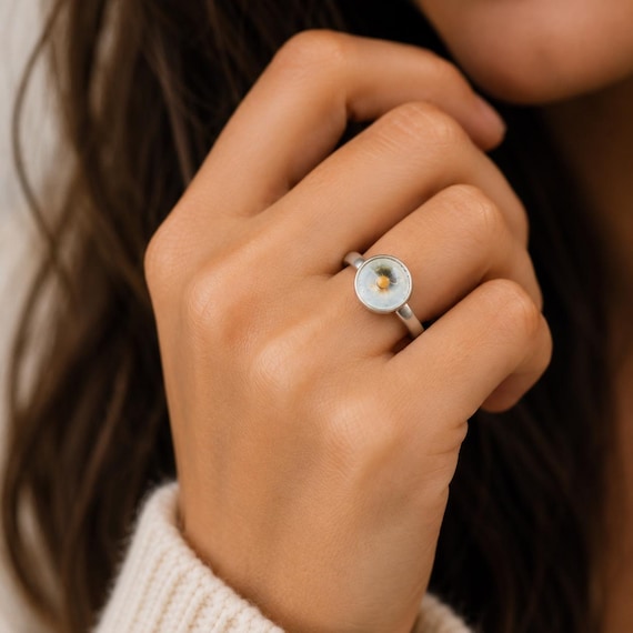 Mustard Seed Stainless Steel Adjustable Ring
