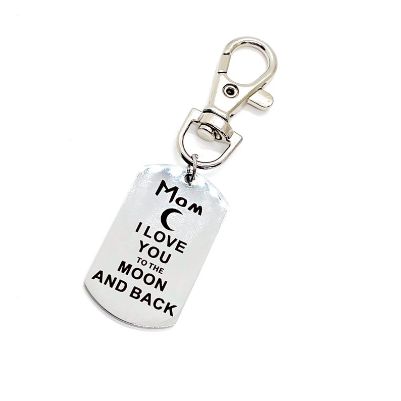 Mom Gift, Mom I Love You To The Moon And Back Clip On Charm, Mom