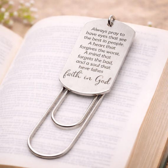 Always Pray Faith In God Bookmark Charm
