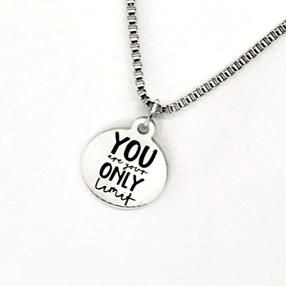 Man Necklace, You Are Your Only Limit Necklace, Son Gift, Son Necklace, Encouraging Him, Success Quote, Success Gift, Son Motivation Gift