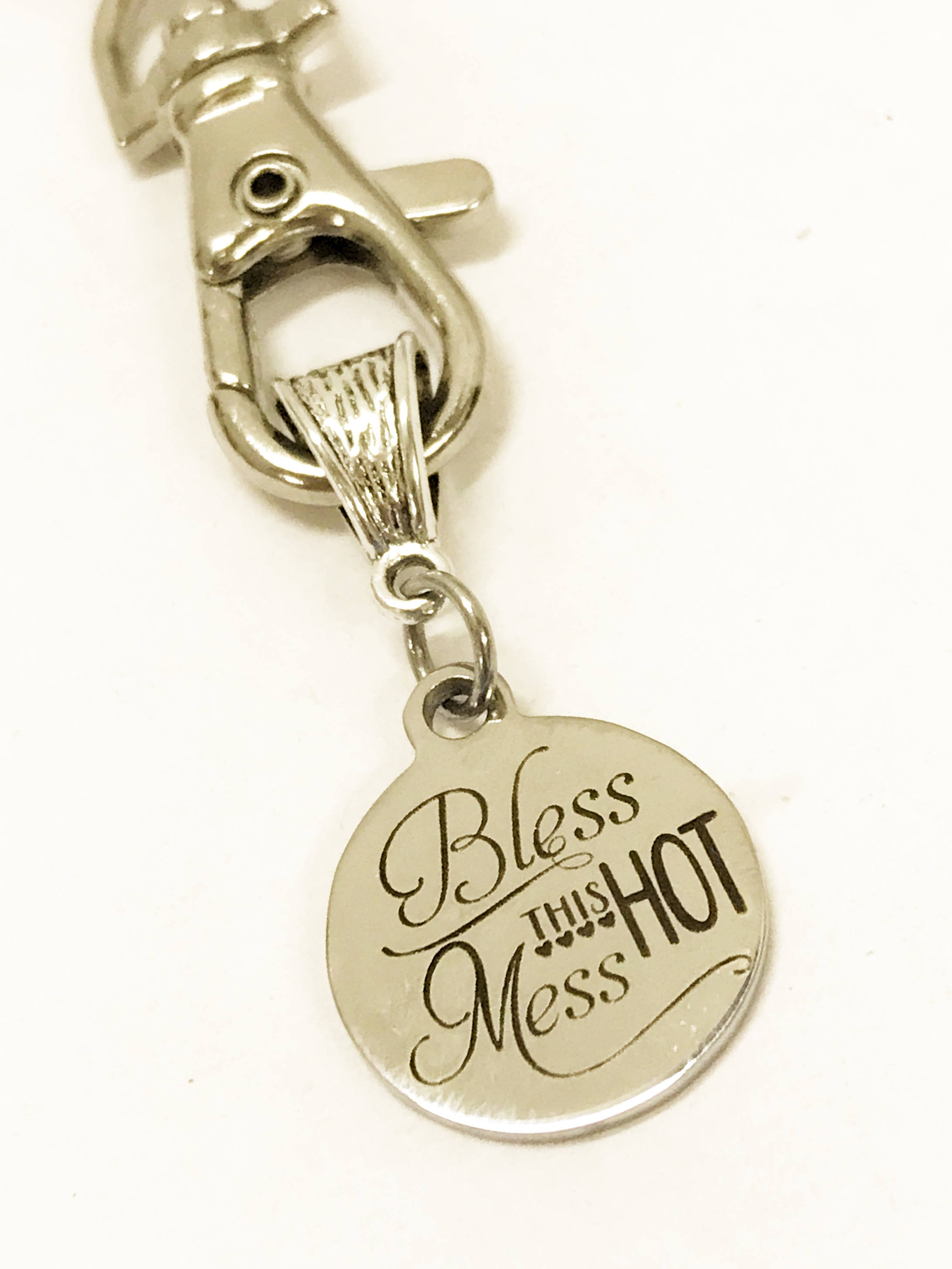 Bless This Hot Mess Necklace Girlfriend Gift Hot Mess Gift Mama Jewelry Motivational Jewelry Encouragment Jewelry Encouraging Friends
