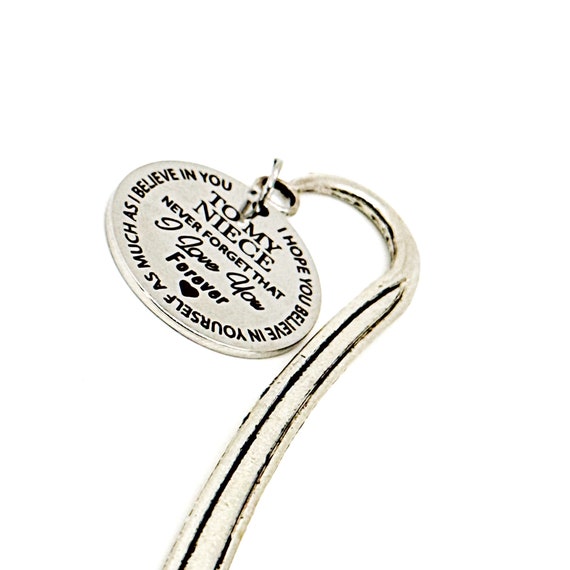 Niece Bookmark, To My Niece Never Forget I Love You, Believe In Yourself As Much As I Believe In You, Niece Graduation, Niece Birthday