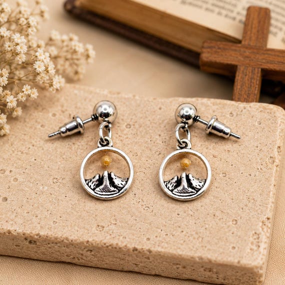 Mountain Moving Faith Mustard Seed Earrings