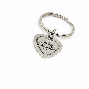 To My Daughter Charm Keychain, You Are My Everything, I Love You With All My Heart Forever, Daughter Gift, Daughter Birthday, Graduation