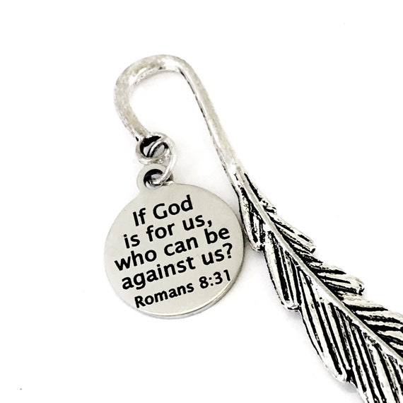 Bookmark Gift, If God Is For Us Bookmark, Bible Bookmark, Planner Bookmark, Planner Gift, Romans 8 31 Bookmark, Anti Bullying Gift