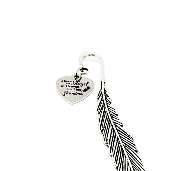 I Have An Angel In Heaven I Call Her Grandma Charm Bookmark, Grandmother Loss, Missing Grandma, Sympathy Gift, Loss Of Grandmother