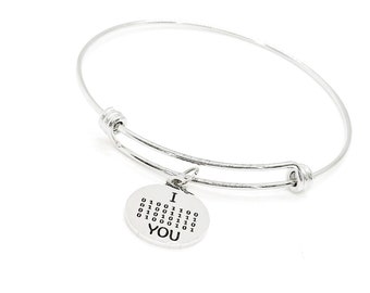 I Love You Charm Bracelet, Binary Code, Nerd Love Gift, Computer Programming, Programmer, Gift For Her, Daughter, Girlfriend