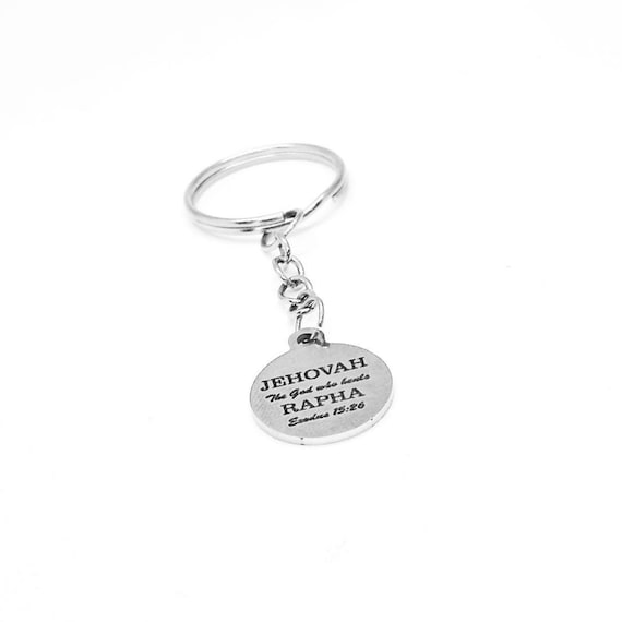Jehovah Rapha The God Who Heals Keychain, Exodus 15 26, Sickness Sympathy, Healing Prayers, Faith Healing, Scripture Gift, Bible Verse