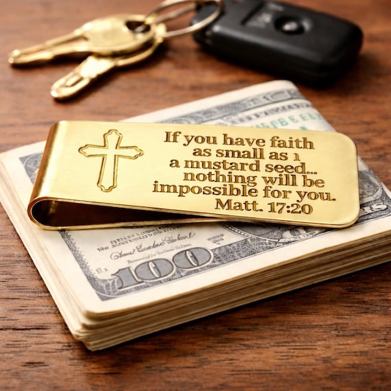 Mustard Seed Scripture Money Clip