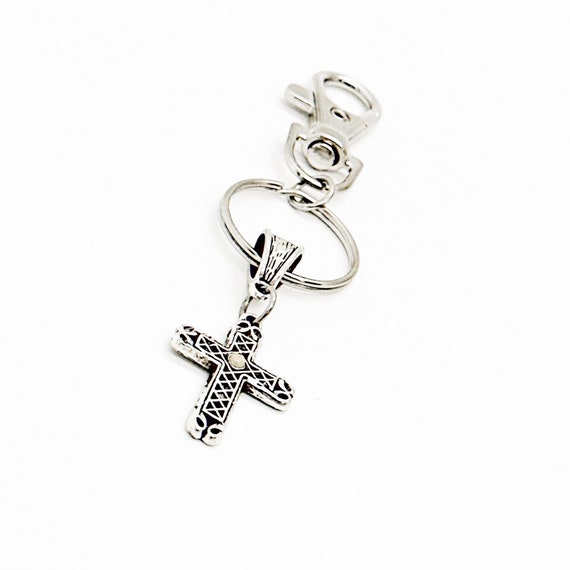 Mustard Seed Cross Hatch Charm Clip On Keychain, Faith Gift, Mustard Seed Faith, Matthew 17 20, Christian Gifts, Have Faith, Bible Study