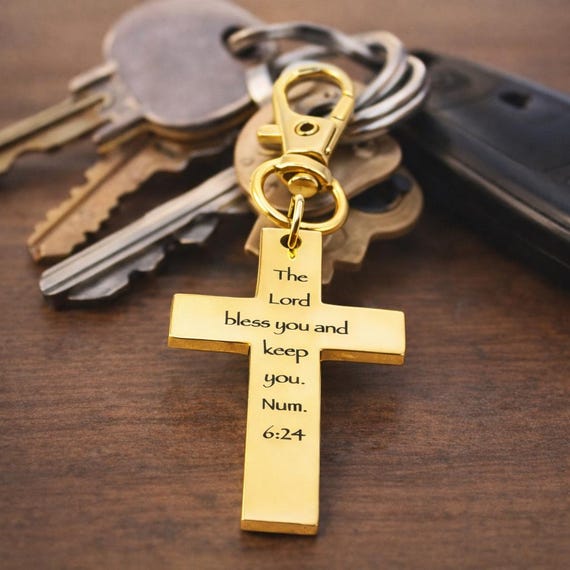 The Lord Bless You Gold-Plated Cross Charm