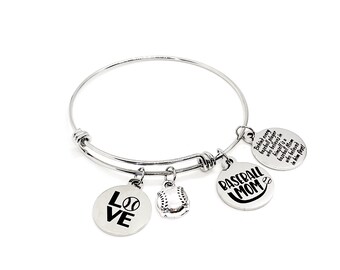 Baseball Mom Bracelet, Gift For Baseball Mom, Team Mom Gifts, Mothers Day Gift, Team Mom Bracelet, Baseball Mom Gift, Gift For Wife