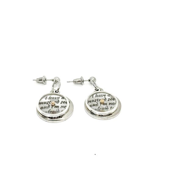 Mustard Seed Quote Earrings, Mustard Seed Jewelry, Matthew 17 20, Mustard Seed Faith Jewelry, Scripture Gifts, Faith, Believer, Christian