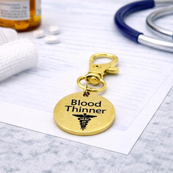 Blood Thinner Gold-Plated Medical Clip Charm