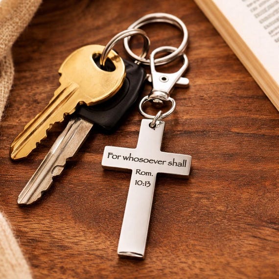 For Whosoever Shall Romans 10 13 Cross Clip Charm
